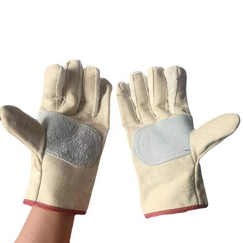 Steel gloves, canvas special welders' non-stainless railway special gloves, durian anti-thorn and heat-insulating double-layer gloves