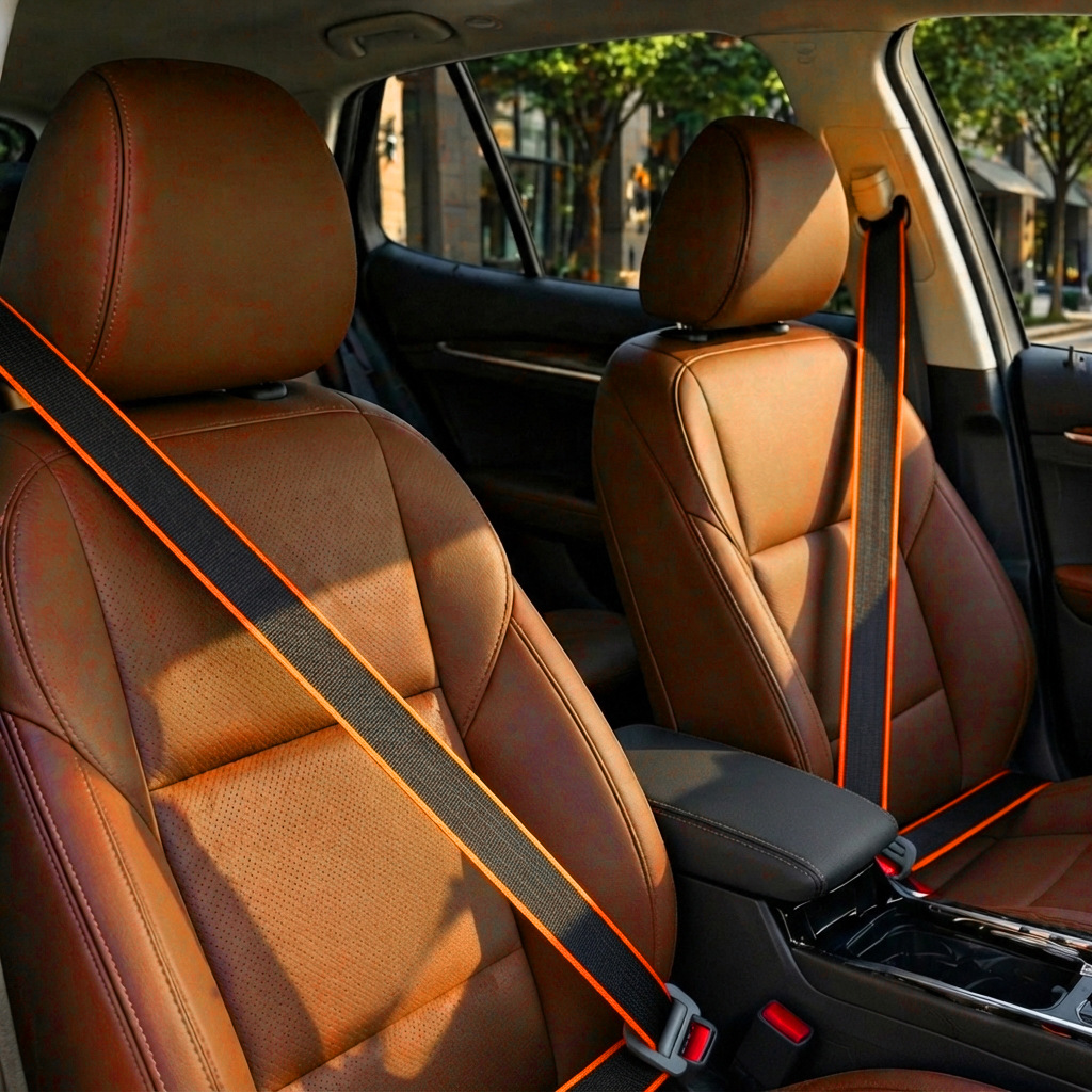 JDM universal solid color high-quality nylon seatbelts support dropshipping and wholesale, hot-selling across borders