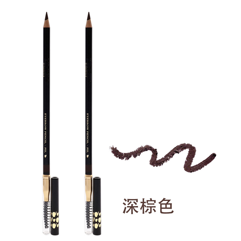 翠黛工厂定制矿物笔芯木质眉笔不晕染化妆师专业砍刀眉笔oem