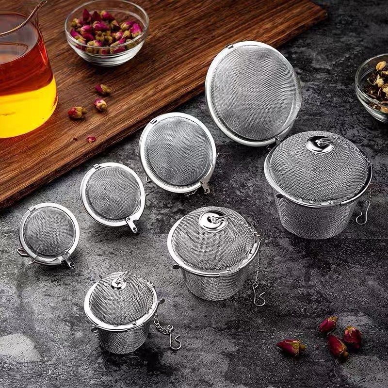 批发304不锈钢用品调味罐茶叶过滤器茶球家用卤料球调料球泡茶器