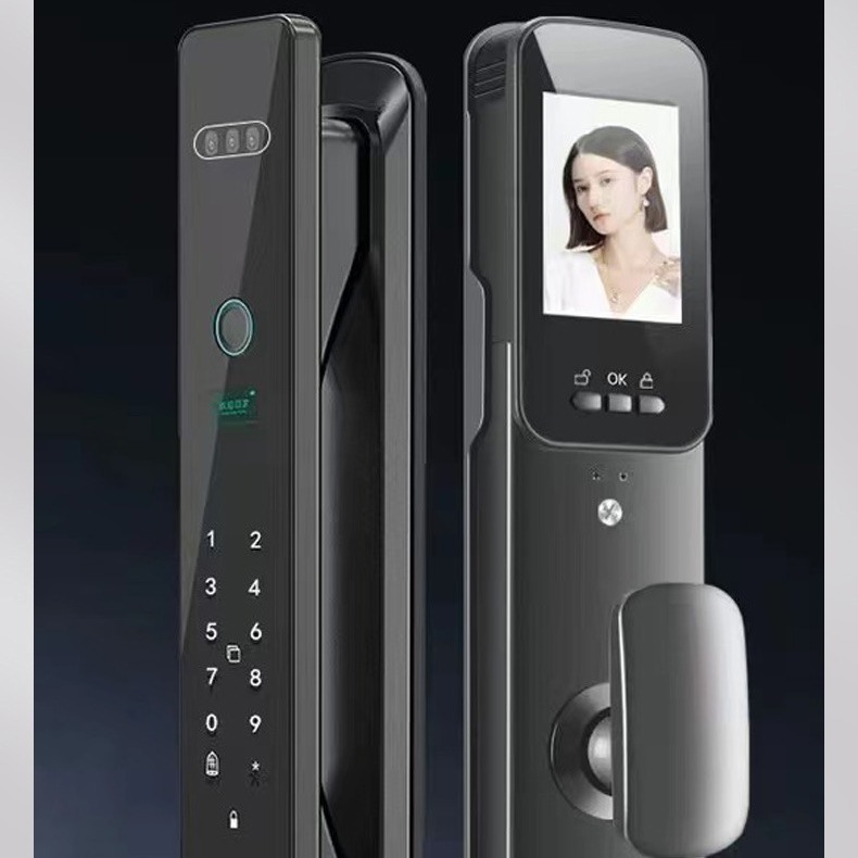 Reconocimiento facial 3D bloqueo automático de huellas dactilares bloqueo inteligente ojo de gato visual monitoreo electrónico del hogar fabricante de bloqueo de contraseña