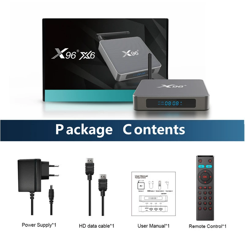 X96 X6 Android 11.0 RK3566 8G/64G 8K Смарт-голос Спедиция Skytop двойная частота WiFi Bluetooth
