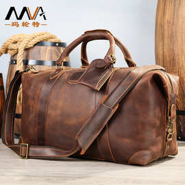 疯马皮旅行袋真皮手工复古大容量旅行包手提出差包travel bag批发
