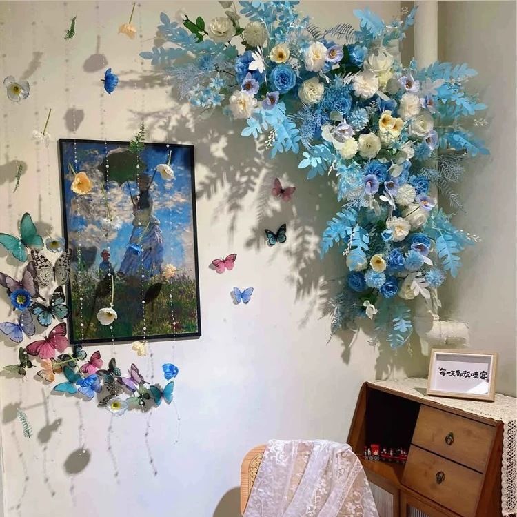 Nueva flor de imitación de jardín de Monet, viento natural de primavera, puntos de tarjeta de red de celebridades, decoración de centros comerciales de flores falsas, flores de paisajismo de Meichen