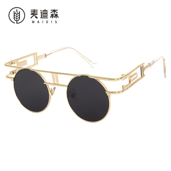Men's retro retroreflective glasses solar-powered