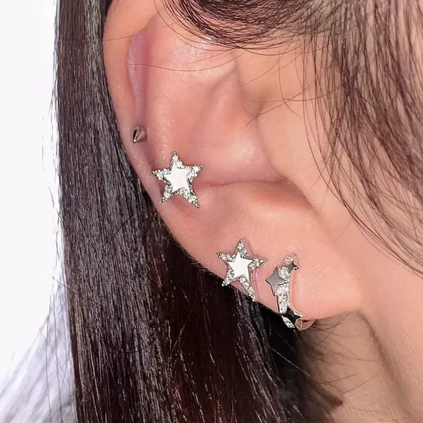 White earrings