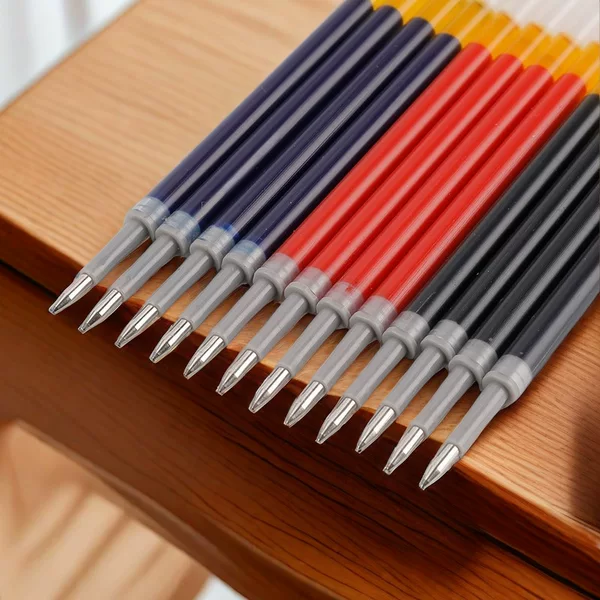 Manufacturers press the neutral pen refill simple writing smooth black blue red jump pen office supplies wholesale