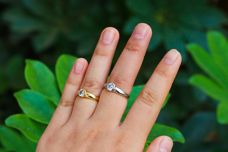 Plating Design Fashion Style Wholesale Korean Geometric Round Diamond Opening Adjustable Ring Nihaojewelry