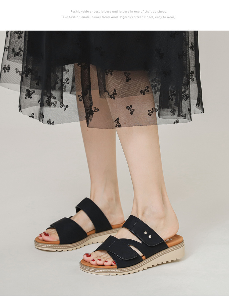 Fashion Bohemian Outdoor Sandals New Summer Lightweight Casual Simple Wedge Shoes_vogvips.com