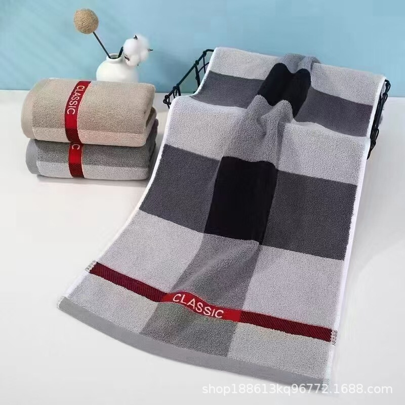 New 32-strand pre-treated pure cotton big black towel household face bath adult couples thick soft absorbent