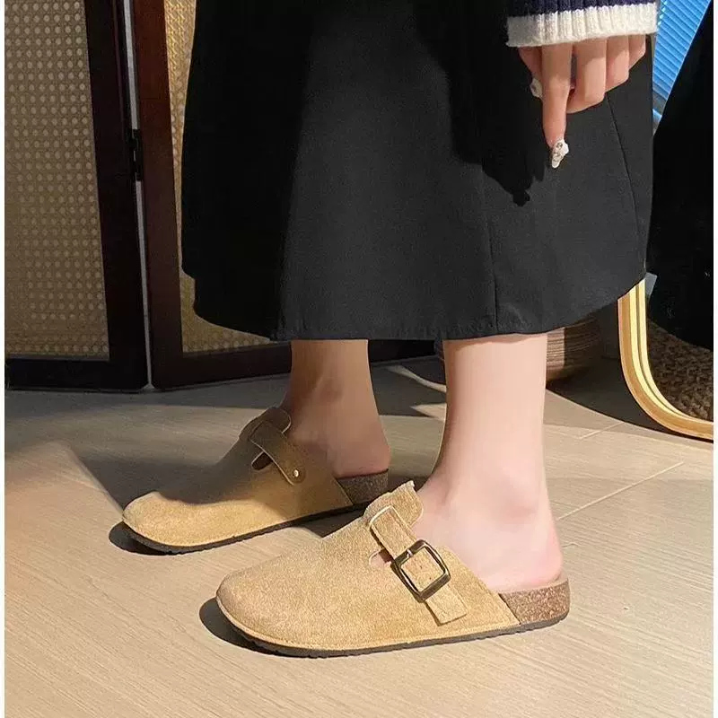 Женская обувь Birkenstock, повседневные плоские слипоны-мюли, закрытый носок, противоскользящие, 36–40