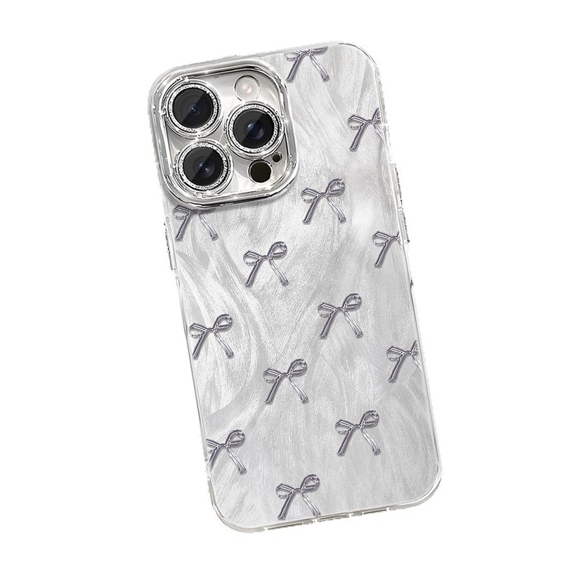 金属感蝴蝶结挂绳适用苹果17promax手机壳女iPhone1615新潮手机壳|undefined