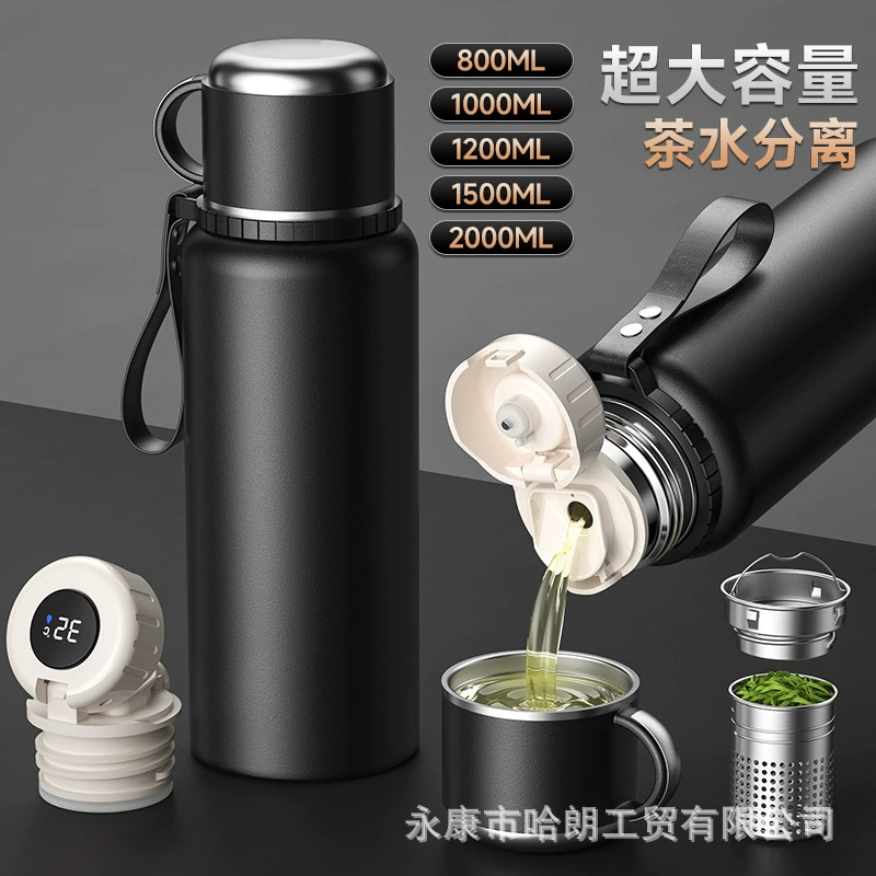 316 из нержавеющей стали большой емкости термос чашки двойной крышки для мужчин и женщин открытый чайник для чайного отделения чайной чашки оптом на заказ