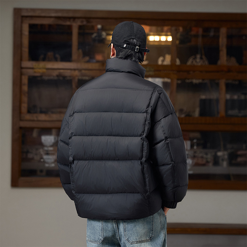 Chaqueta de plumón de pato blanco 90 para hombre, ropa de marca de moda de invierno para hombre, con capucha, cálida, informal, para el trabajo, prenda exterior para hombre