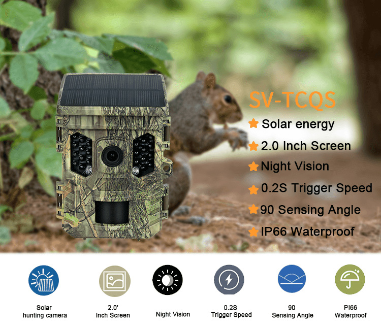 32MP WLAN-Wildkamera mit Solarbetriebener PIR-Bewegungserkennung für Outdoor-Tracking – Detail 1