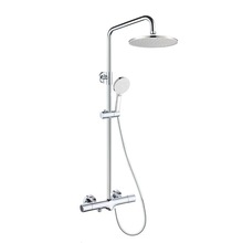 恒温瀑布圆淋浴花洒龙头明装增压花洒带管子简约花洒套装