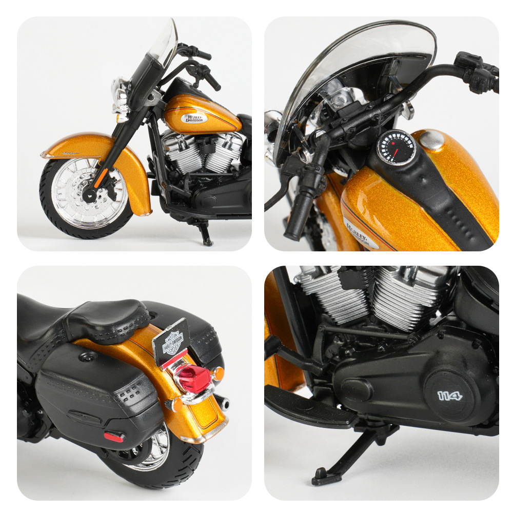 Meichitu 1:18 Harley-Davidson 2023 Heritage Classic Classic Successor, Simulación de Aleación