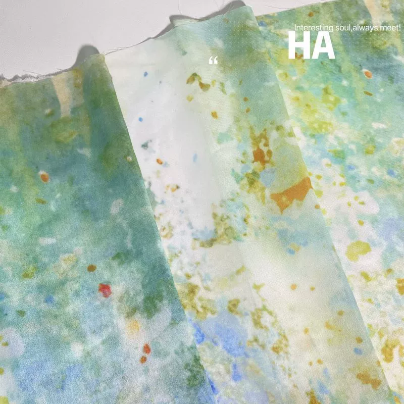 1.0m Monet Tie-dye Mint Mambo зеленая шифоновая ткань с принтом детская одежда DIY одежда ручной работы дизайнерская ткань