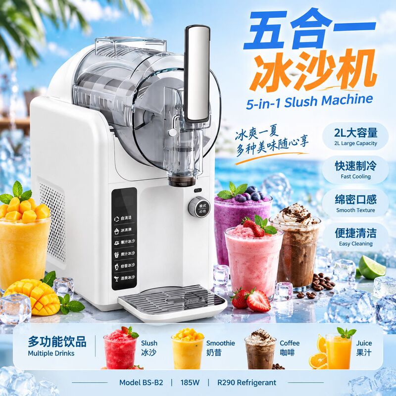 Cross-border multifunctional ice crusher, small ice maker, quiet electric ice shaver for home use, stylish snow melting machine Cross-border multifunctional ice crusher, small ice maker, quiet electric ice shaver for home use, stylish snow melting machine