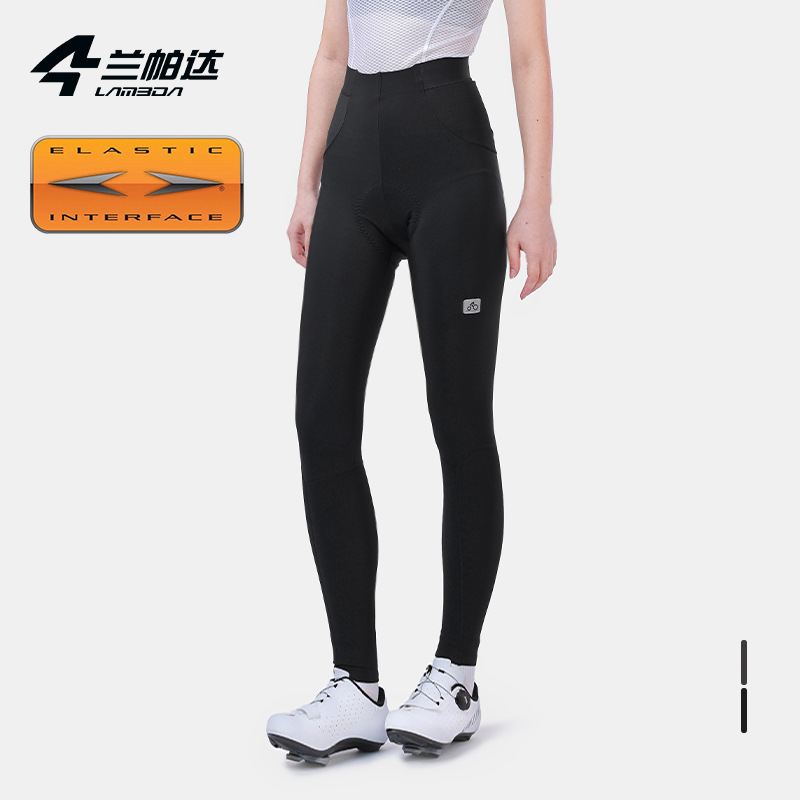 Lanpada autumn and winter new road car ergonomic fleece trousers high waist hip lifting women's double arrow riding trousers