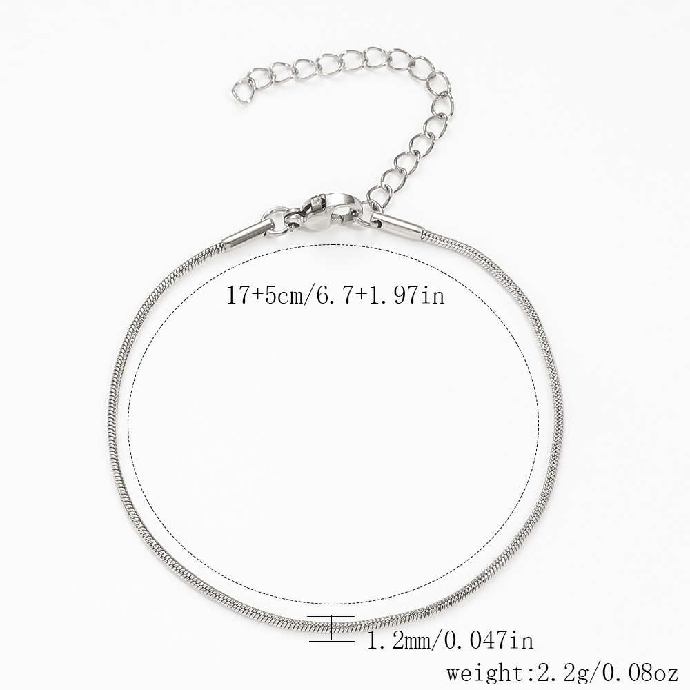 스틸 컬러 [1.2 라운드 스네이크] 17+5cm