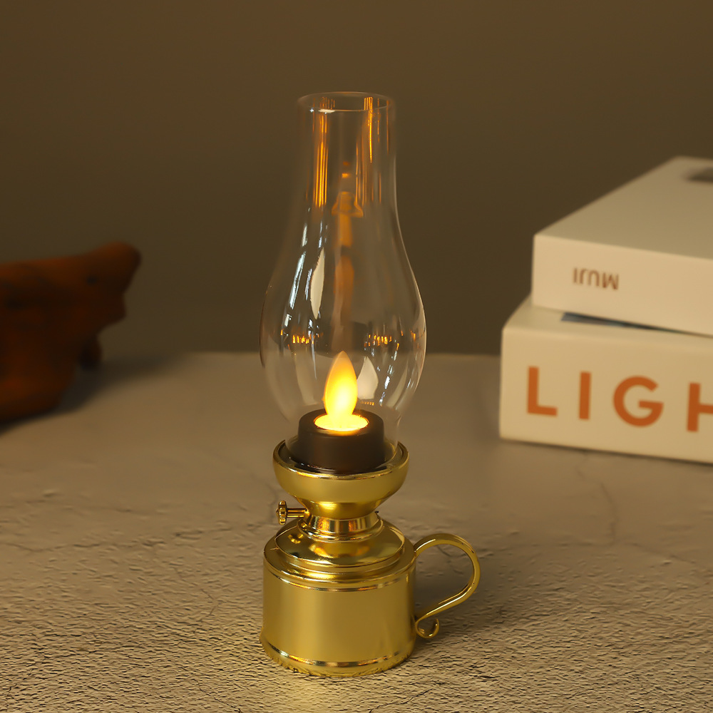 YC108 중형 스윙 심지 등유 램프 [골드]