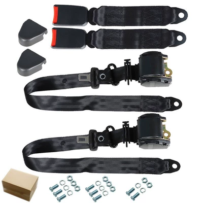 Car seat belt – automatic telescopic emergency locking, three-point - k3-galvanized-35cm-half-packed-base-with-a-complete-set-of-screws-2-sets-in-one-box