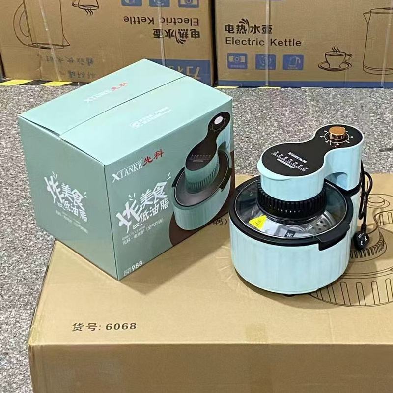 先科可视空气炸锅大容量智能多功能电炸锅无油烟家用双旋钮锅批发|undefined