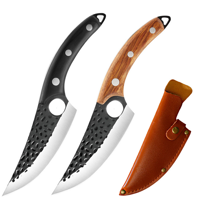 Patrón de martillo forja cuchillo de carnicero corte de hueso especial pequeño cuchillo curvo cuchillo de corte de cerdo cuchillo de carnicero cuchillo multiusos Yangjiang