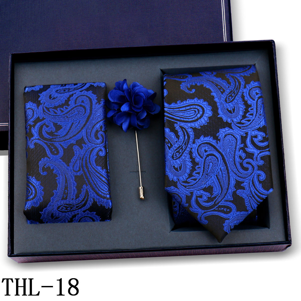 Juego de Corbata y Pañuelo para Hombre Poliéster para Bodas y Eventos de Negocios image 24