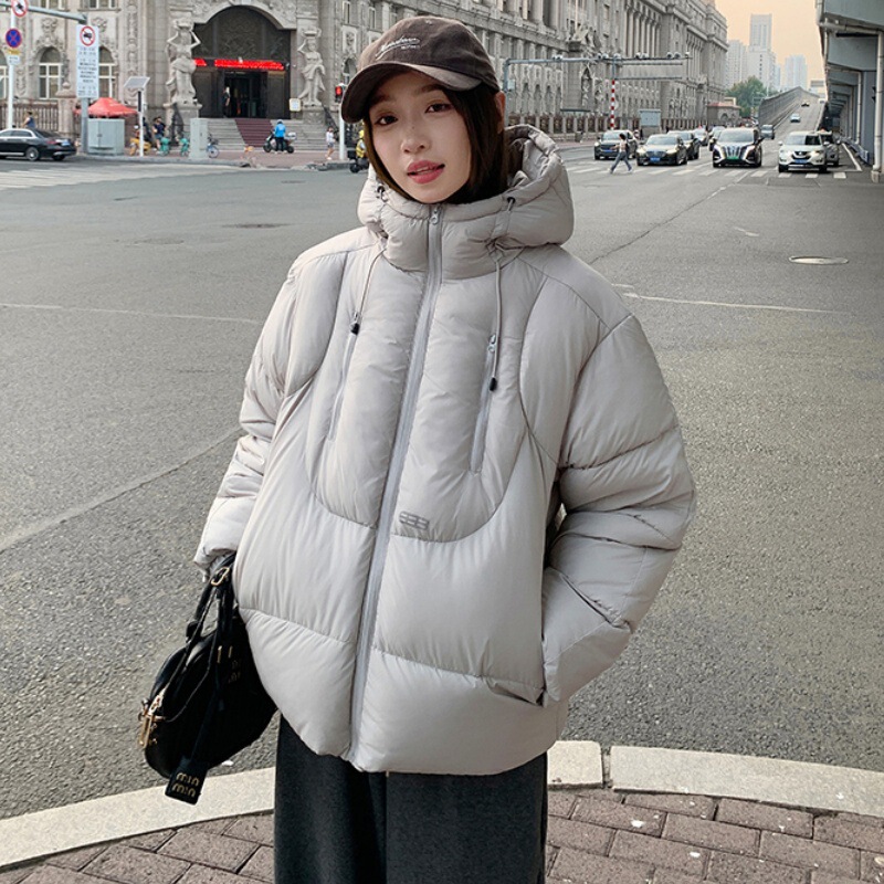 2026 Winter New Short Style Three-Dimensional Cotton Jacket for Women, Fashionable Trendy Couple's Design, Loose and Warm Coat