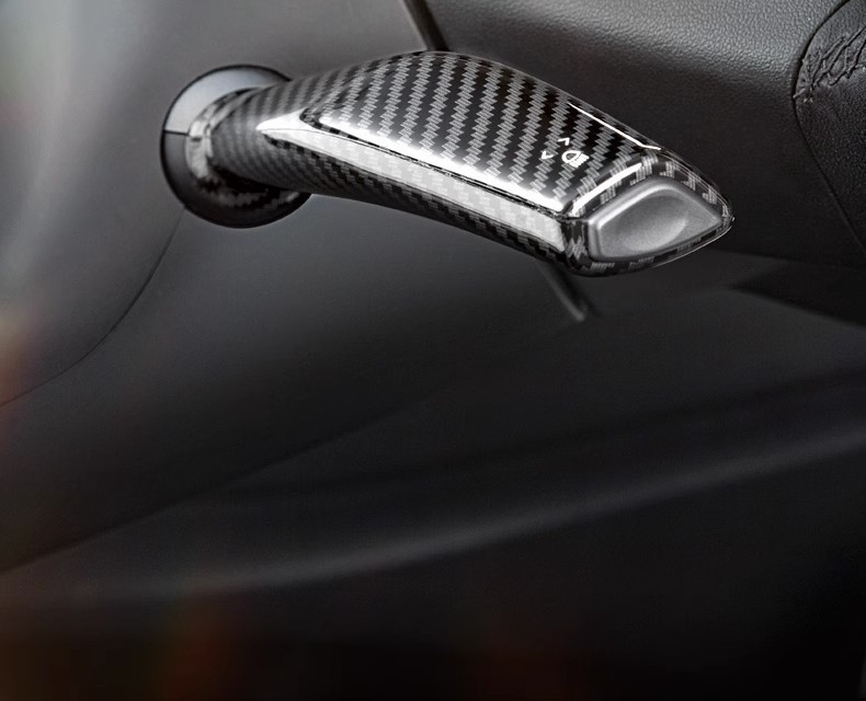 Suitable for Tesla Model3/Y gear rod cover interior decoration handle decorative patch carbon fiber lever modification ya accessories