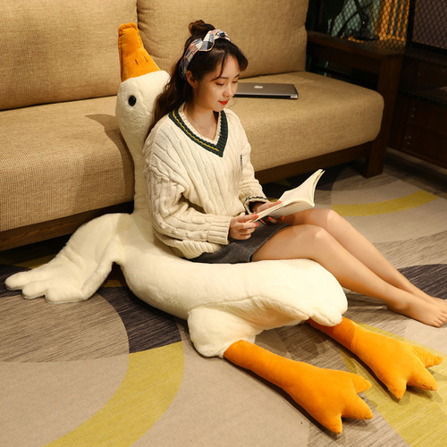 Big White Goose Big Goose Exhaust Pillow Lying Down Sleeping Pillow Doll Pillow Plush Toy Sleeping Doll Doll Sleeping Bed