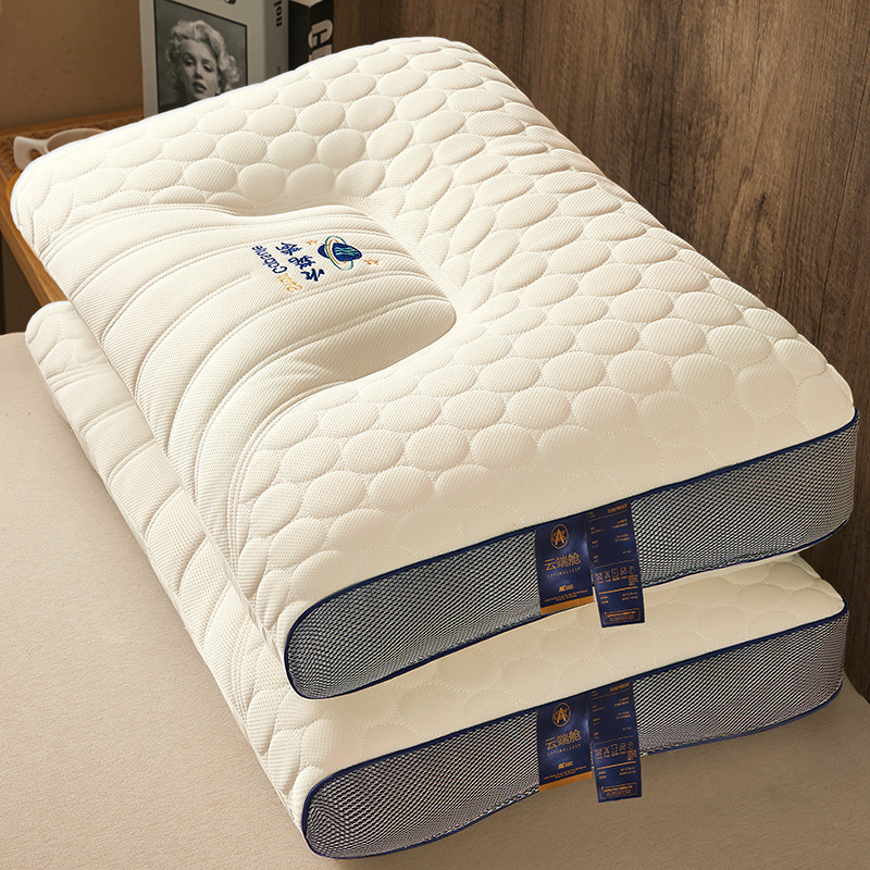 A Pair of Thai Latex Pillows for Home Use Natural Rubber Single Dormitory Student Cervical Spine Pillow Core to Help Sleep A Pair of Thai Latex Pillows for Home Use Natural Rubber Single Dormitory Student Cervical Spine Pillow Core to Help Sleep
