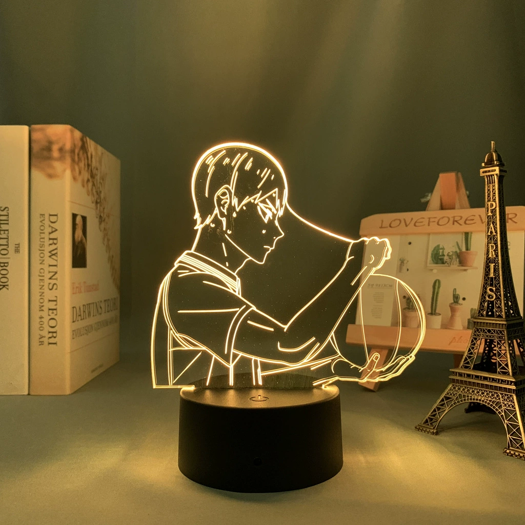 Акриловая ночная LED-лампа с волейболом, минифигура, 3D, подарок на день рождения