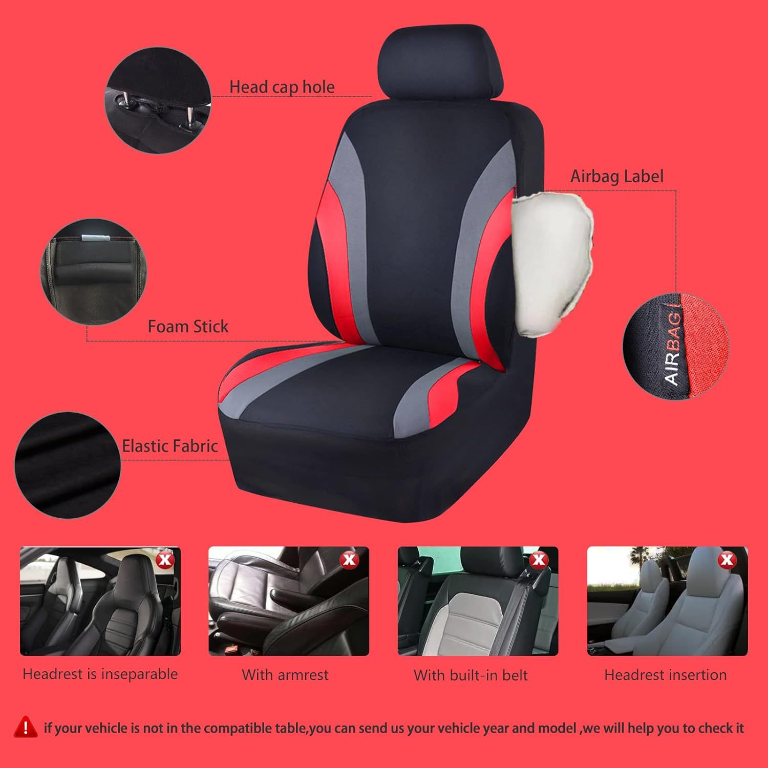 Source Factory Double Waistline All-Season Fabric Car Seat Cushion Hot-Selling on Amazon, Temu, Southeast Asia, Europe, and America