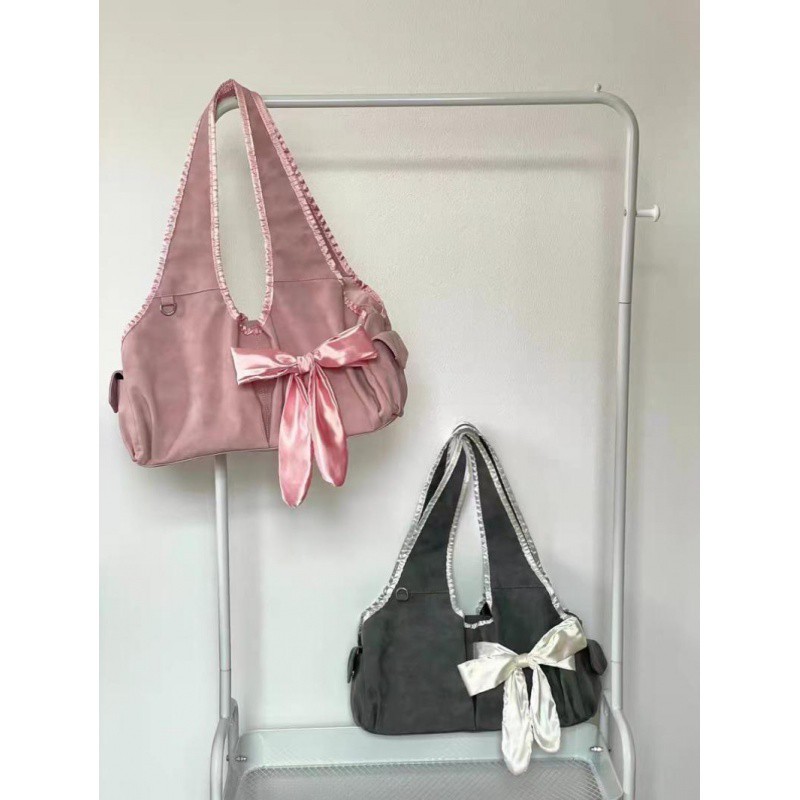 Shoulder bag, cute capacious one-shoulder bag with bow