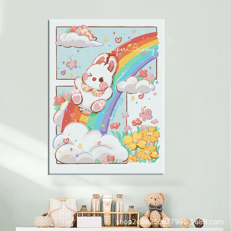 40*50 оптовая DIY дистанционная цифровая масляная живопись вручную заполненная акриловая горяче-стиль декоративный пейзаж цветочное заполнение декоративная живопись