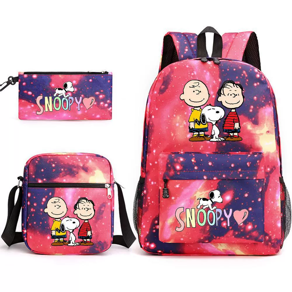Nuby, Snoopy, набор, вместительный дорожный рюкзак для мужчин и женщин для путешествий, комплект из 3 предметов