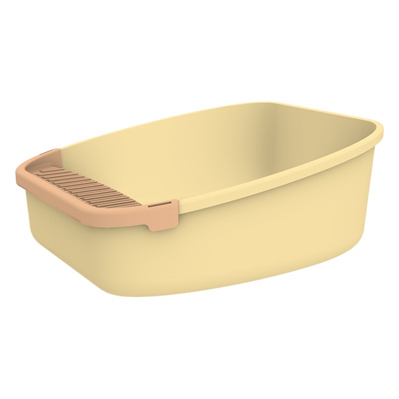 Abra la caja de arena para gatos grande inodoro extraíble para gatos antiarena suministros de limpieza para gatos con pala para gatos inodoro para mascotas