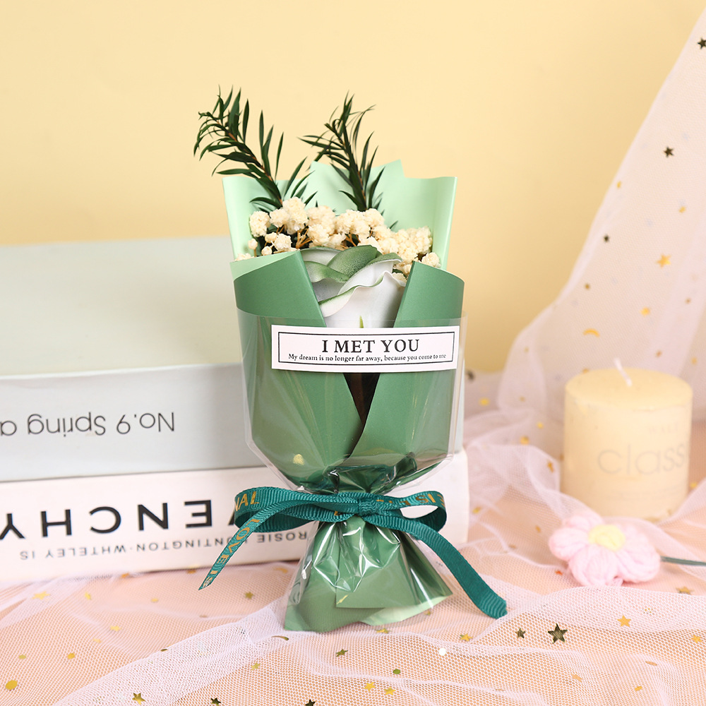 520 Día de San Valentín creativo estrella seca rosa flor de jabón mini ramo de flores exquisito regalo de acompañante al por mayor