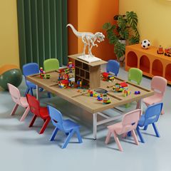 Large archaeological excavation table game equipment fossil hammering table wooden board dinosaur table intellectual handicraft table commercial