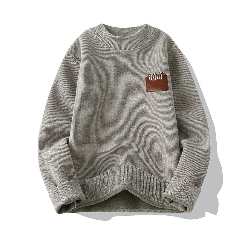 [HOT]2024Men's winter thick woolen sweater with warm round neck coat, men's casual base coat_voghion.com