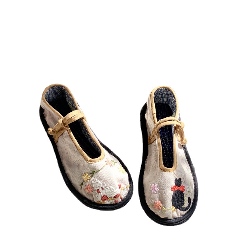 Original pure handmade thousand -layer base cloth shoes Female…