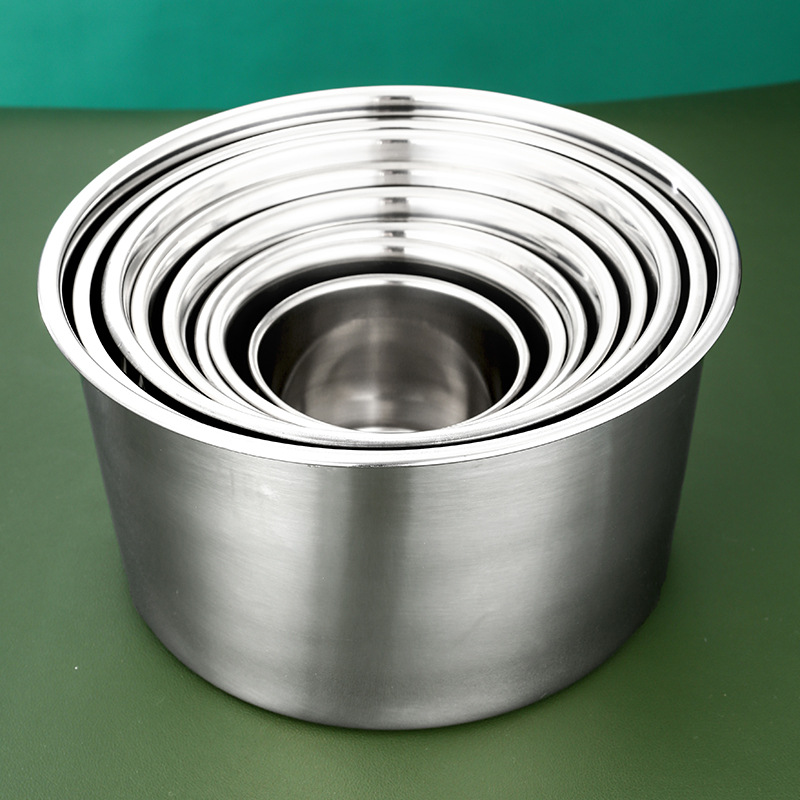 Taza de sabor de acero inoxidable Tanque de condimento Tanque de condimento Taza de hogar comercial Taza de estofado con tapa Caja de sabor Tanque de aceite con tapa Tanque redondo