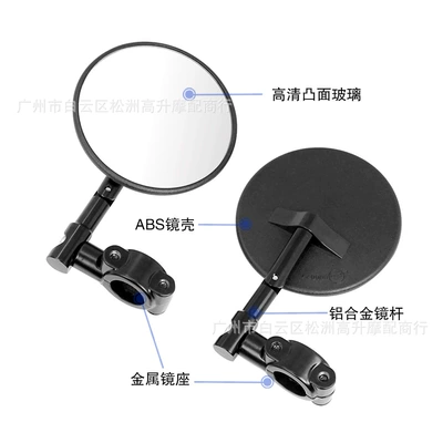 with Positive and Negative Threads, Motorcycle rearview mirror