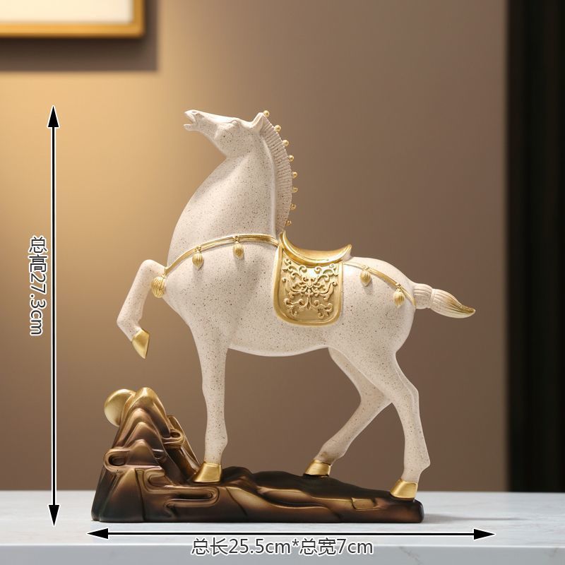 新しい中国風の馬の装飾品、リビングルーム、玄関ホール、ワインキャビネット、書斎、デスクトップ装飾、新築祝い、開店祝いのギフト、馬がすぐに完成します∑|undefined