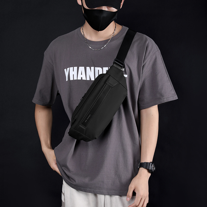 WEPOWER nuevo transfronterizo de Los Hombres bolsa de mensajero funcional pecho bolso de hombro de moda casual bolsa de mensajero ligero
