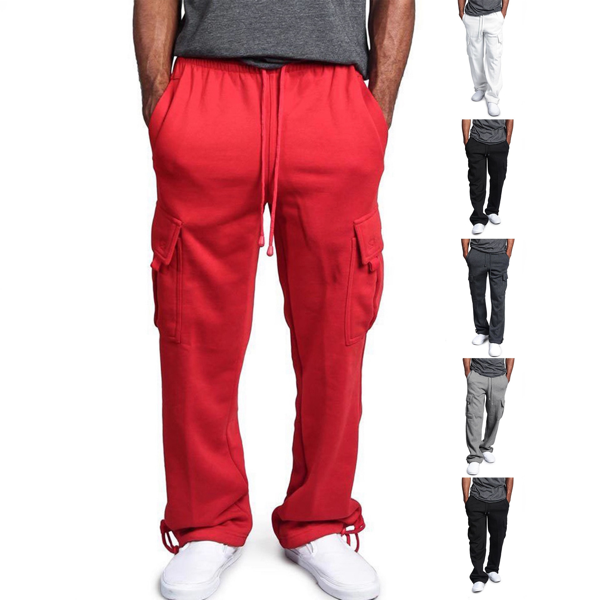 Nuevos pantalones de trabajo de bolsillo europeo y americano de moda de alta calle europeas y americanas retro ocio pantalones de pañuelo para hombre