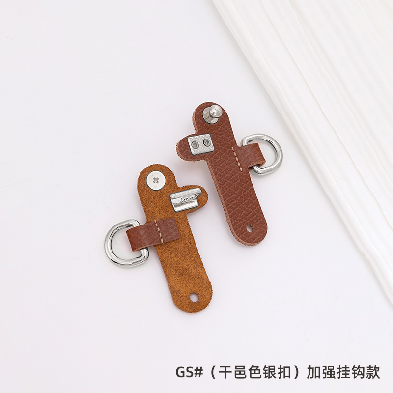 (cognac brown silver buckle) 2 reinforced hook styles